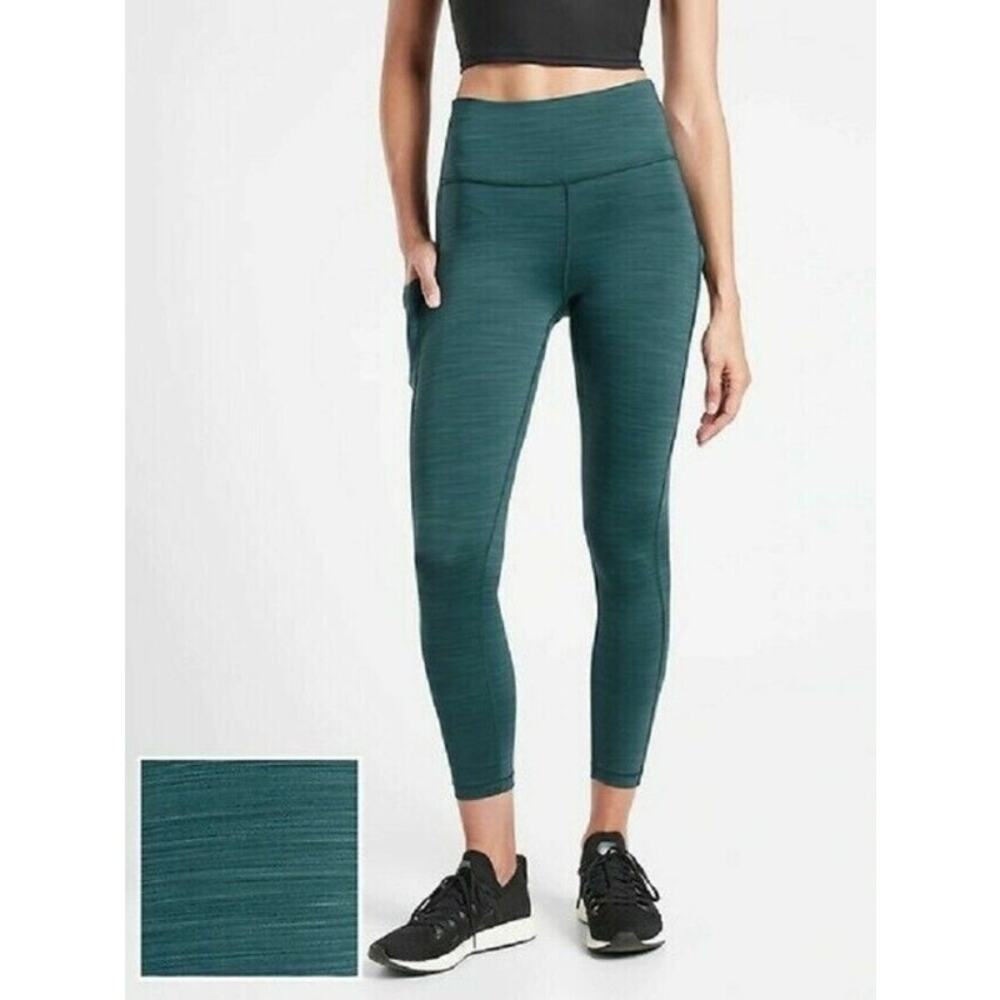 🧺 5 for $25 Sale Athleta Ultimate Stash Pocket Space Dye 7/8 Leggings XS Teal